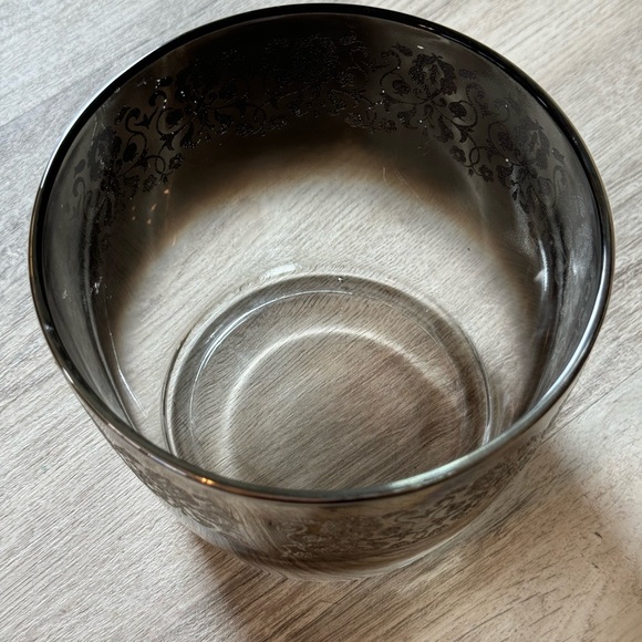 Dorothy Thorpe VINTAGE Silver Ombre Etched Glass Ice Bucket - EUC RARE - Picture 8 of 11